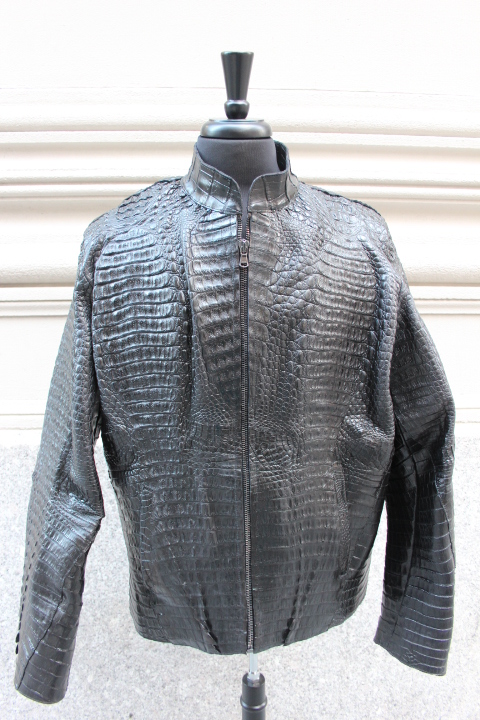 100% Real Crocodile/Alligator Leather Jacket Made To Measure