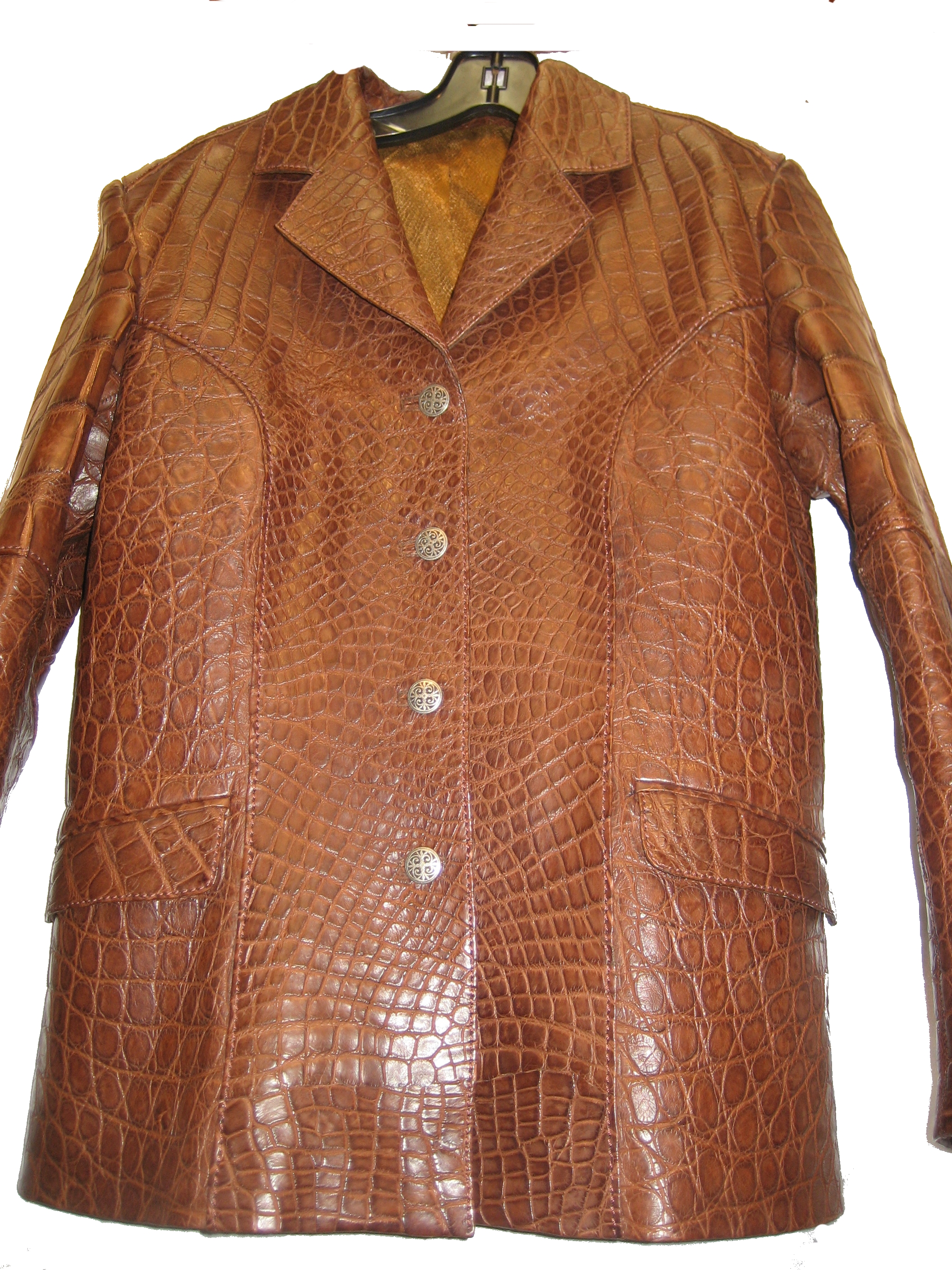 Crocodile jacket for men, luxury alligator jacket for men